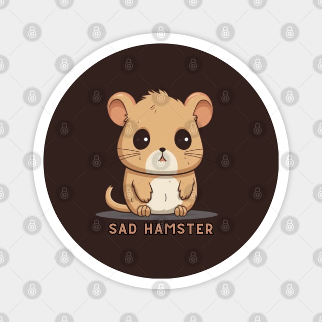 SAD Hamster Meme, funny tshirt, gift present ideas Magnet by Pattyld